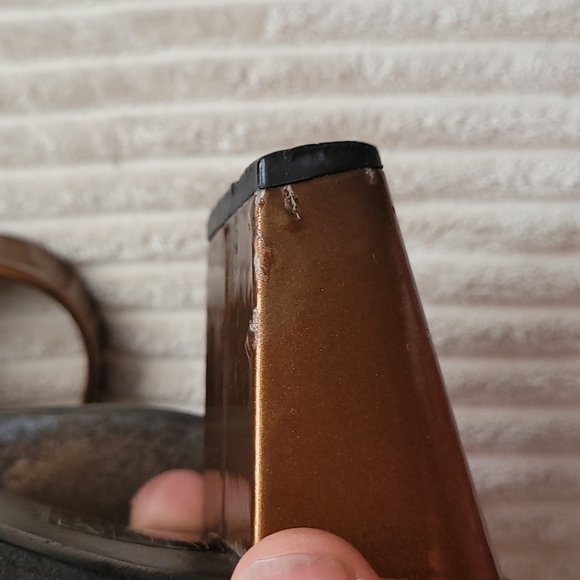 Louis Vuitton Bronze Vernis Block Heel Sandals - Picture 12 of 16